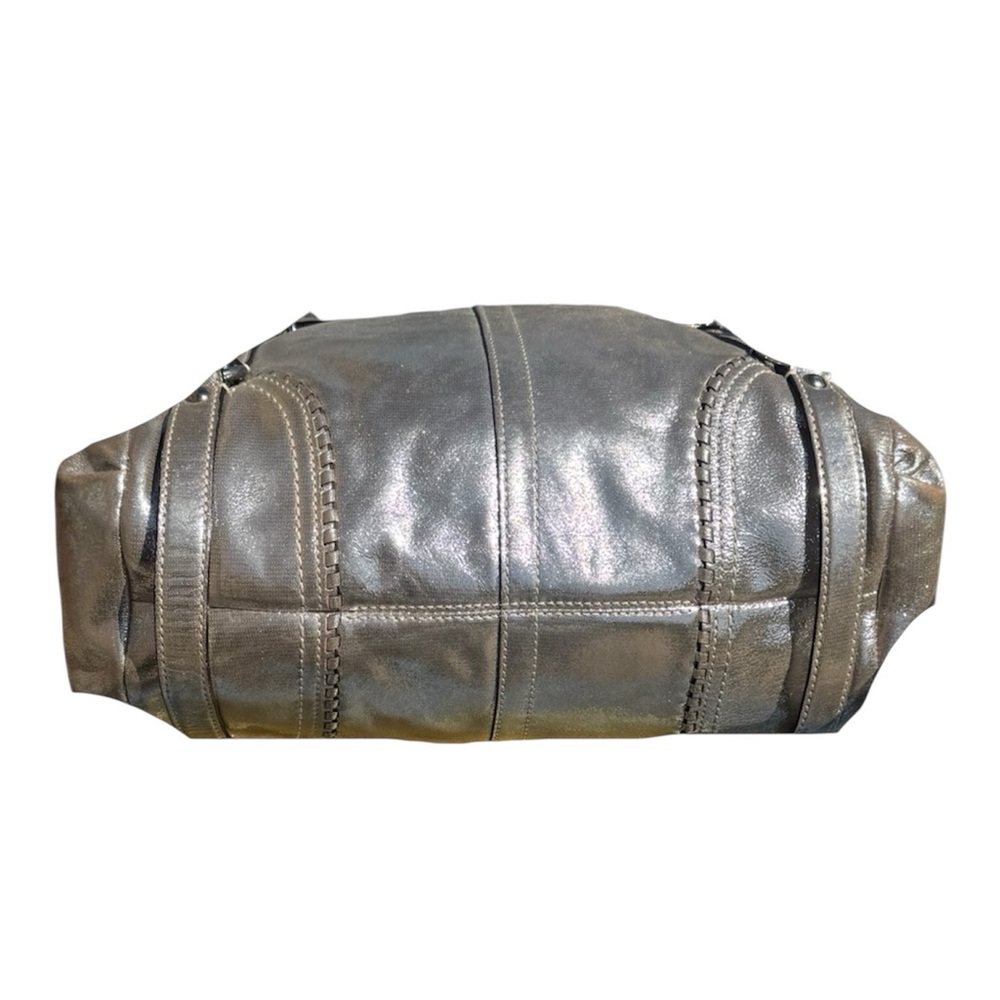 Coach Alexandra hobo bag in a metallic silver leather finish. - Picture 7 of 7